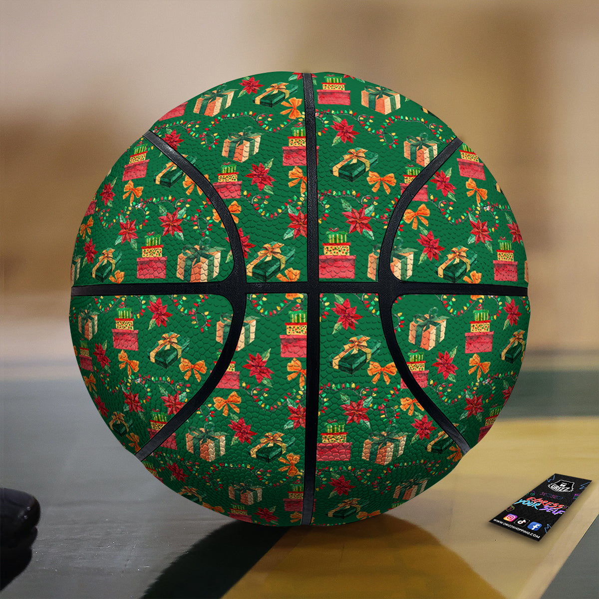 Pumpkin Witch Halloween Print Pattern Basketball