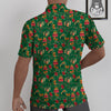 Poinsettia Cute Christmas Print Pattern Untucked Shirts-grizzshop