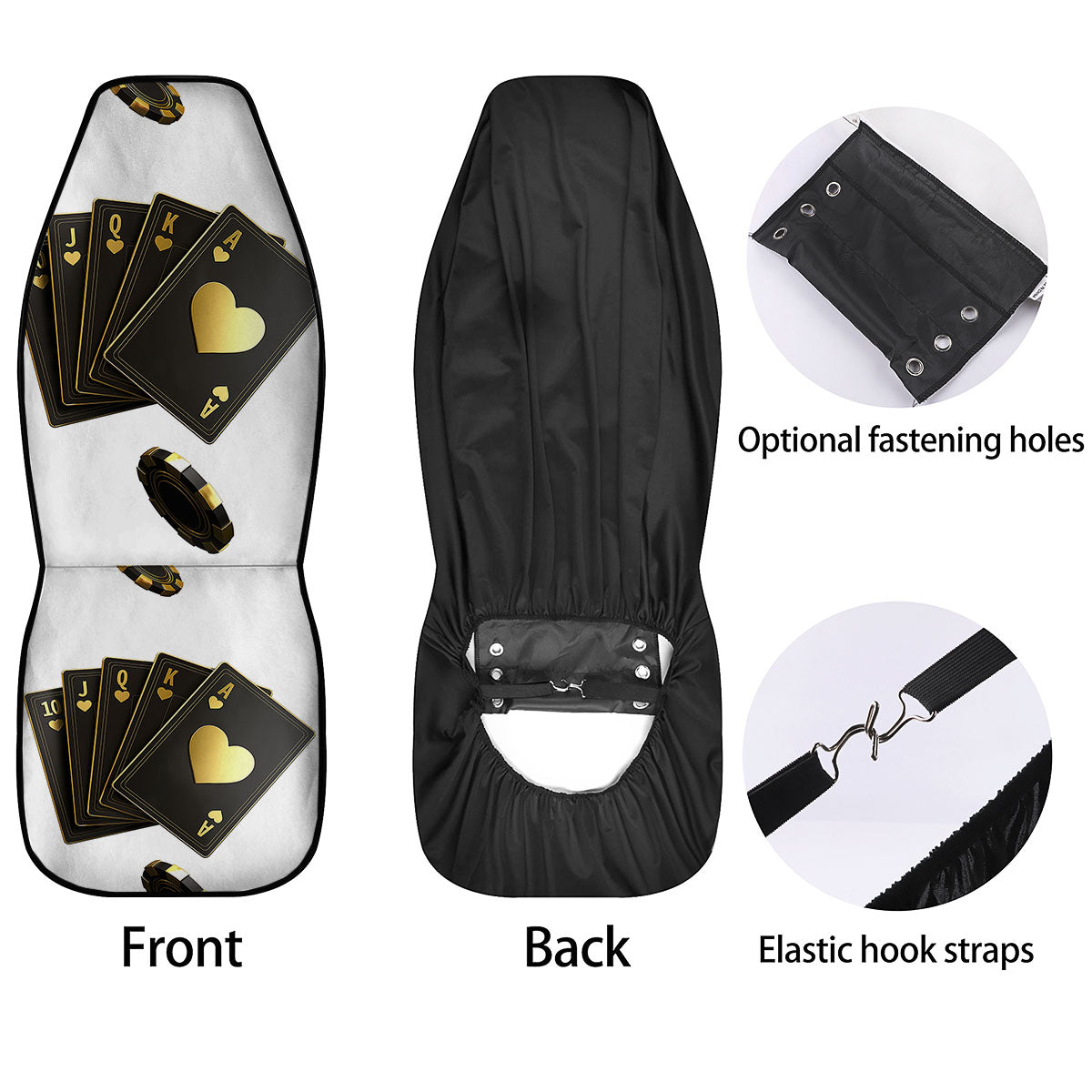 Poker Cards Print Car Seat Covers-grizzshop