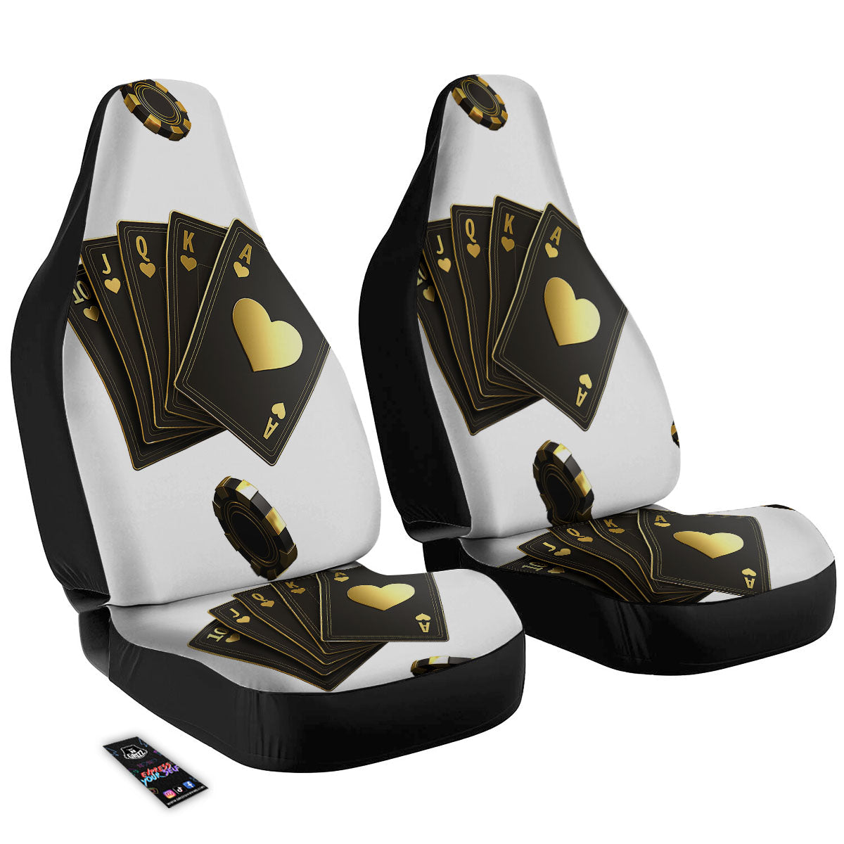 Poker Cards Print Car Seat Covers-grizzshop