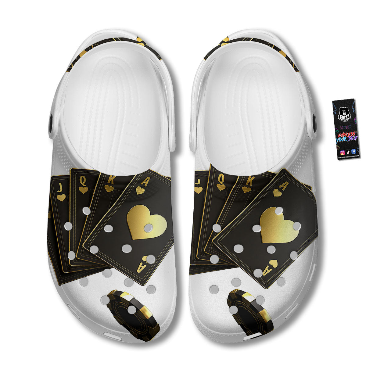 Poker Cards Print Clog-grizzshop