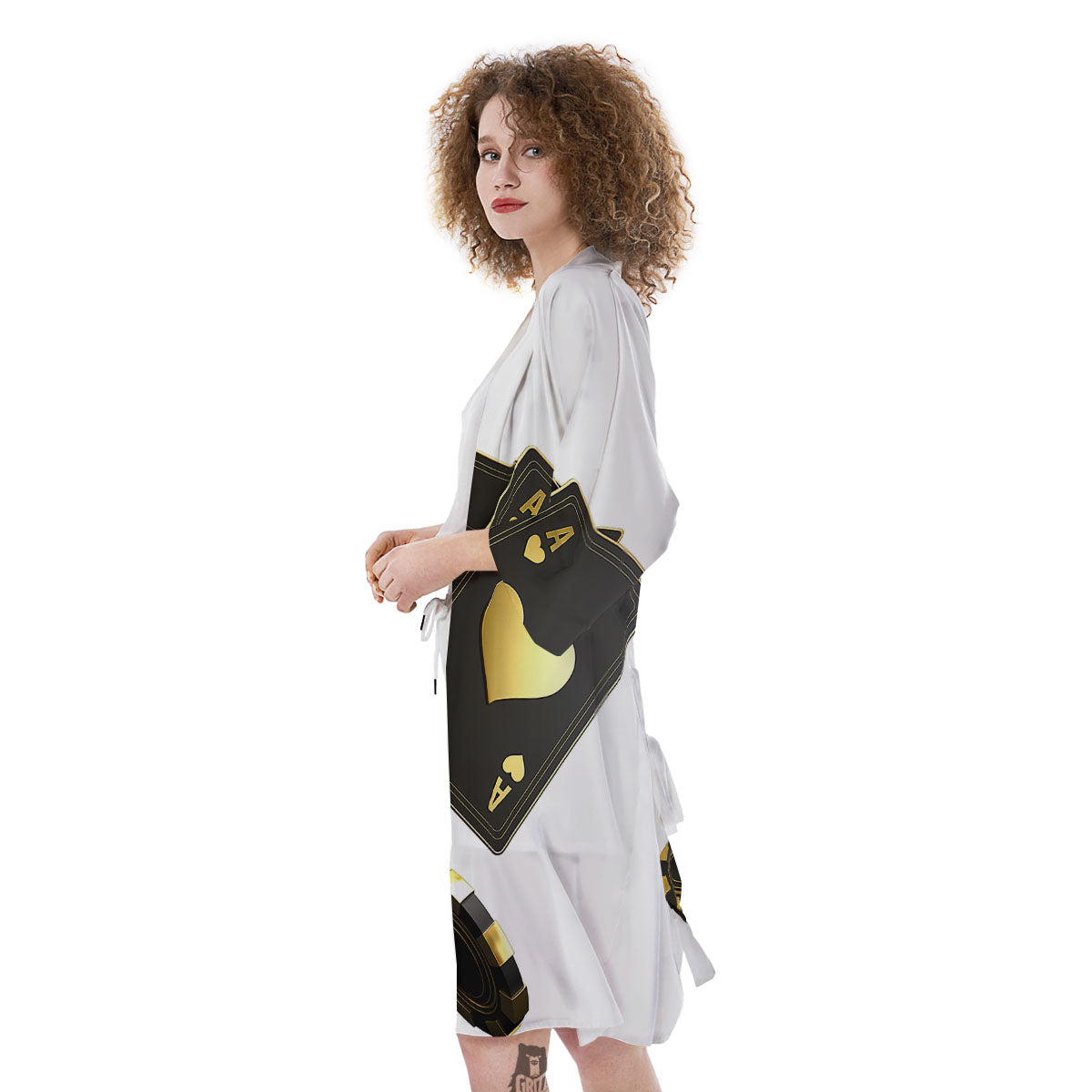Poker Cards Print Kimono-grizzshop