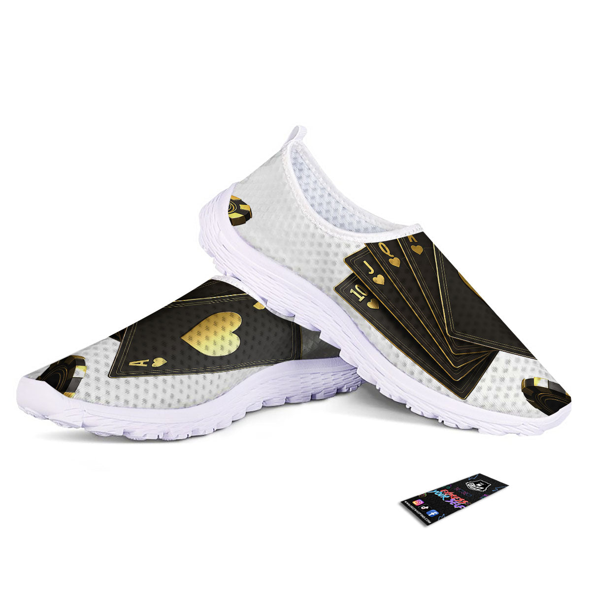 Poker Cards Print Nurse Shoes-grizzshop