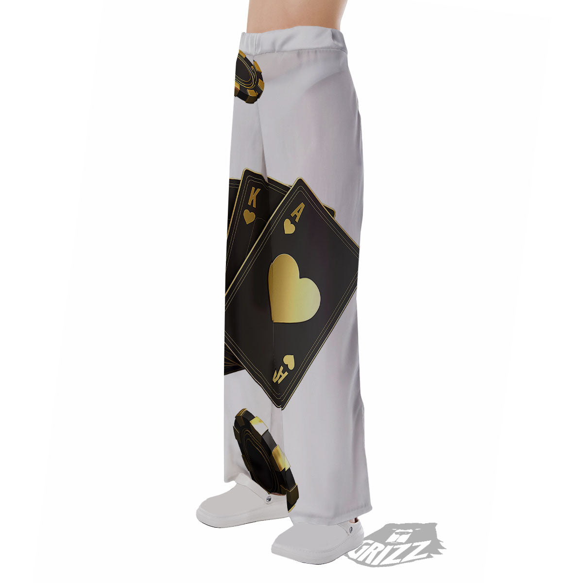 Poker Cards Print Pajama Pants-grizzshop