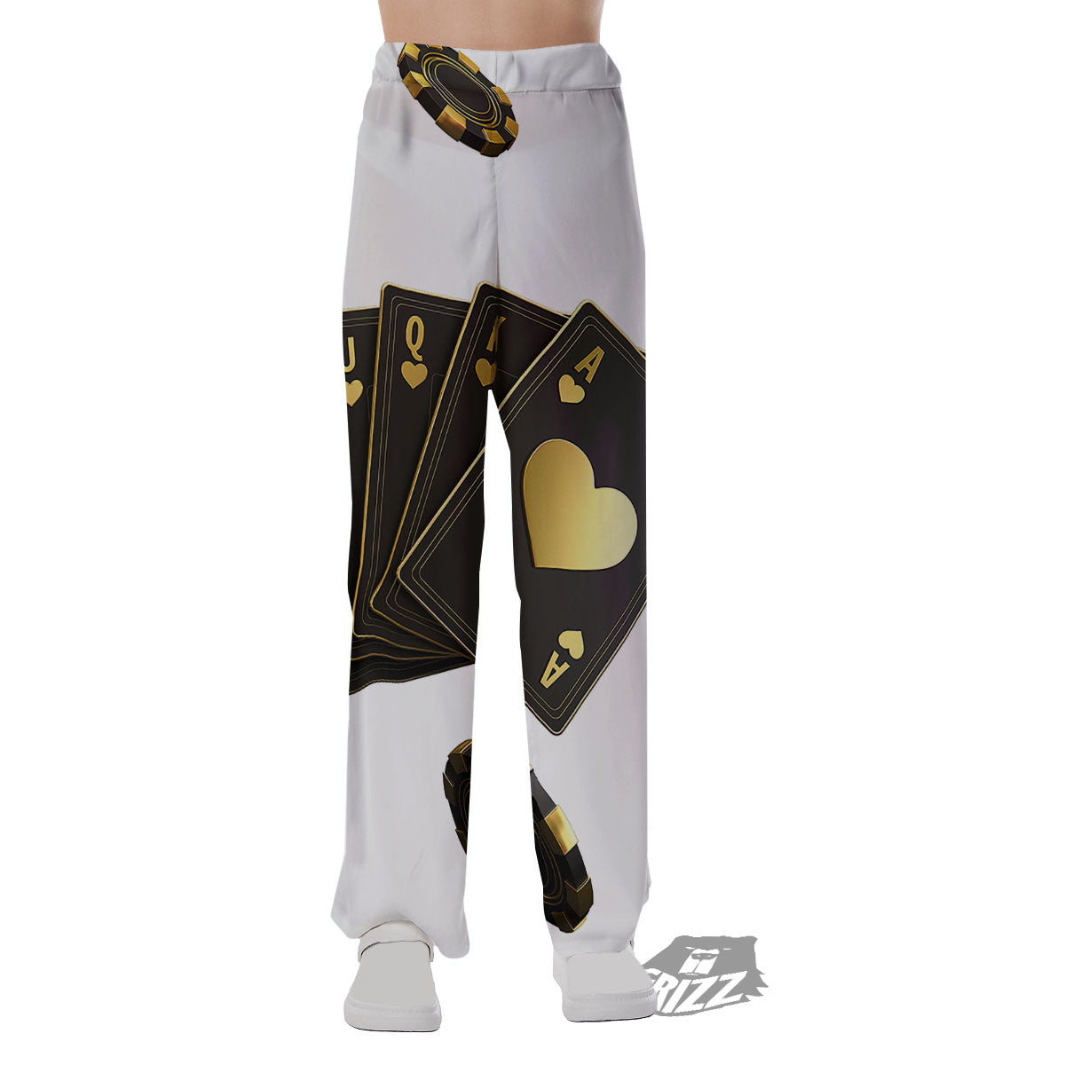 Poker Cards Print Pajama Pants-grizzshop