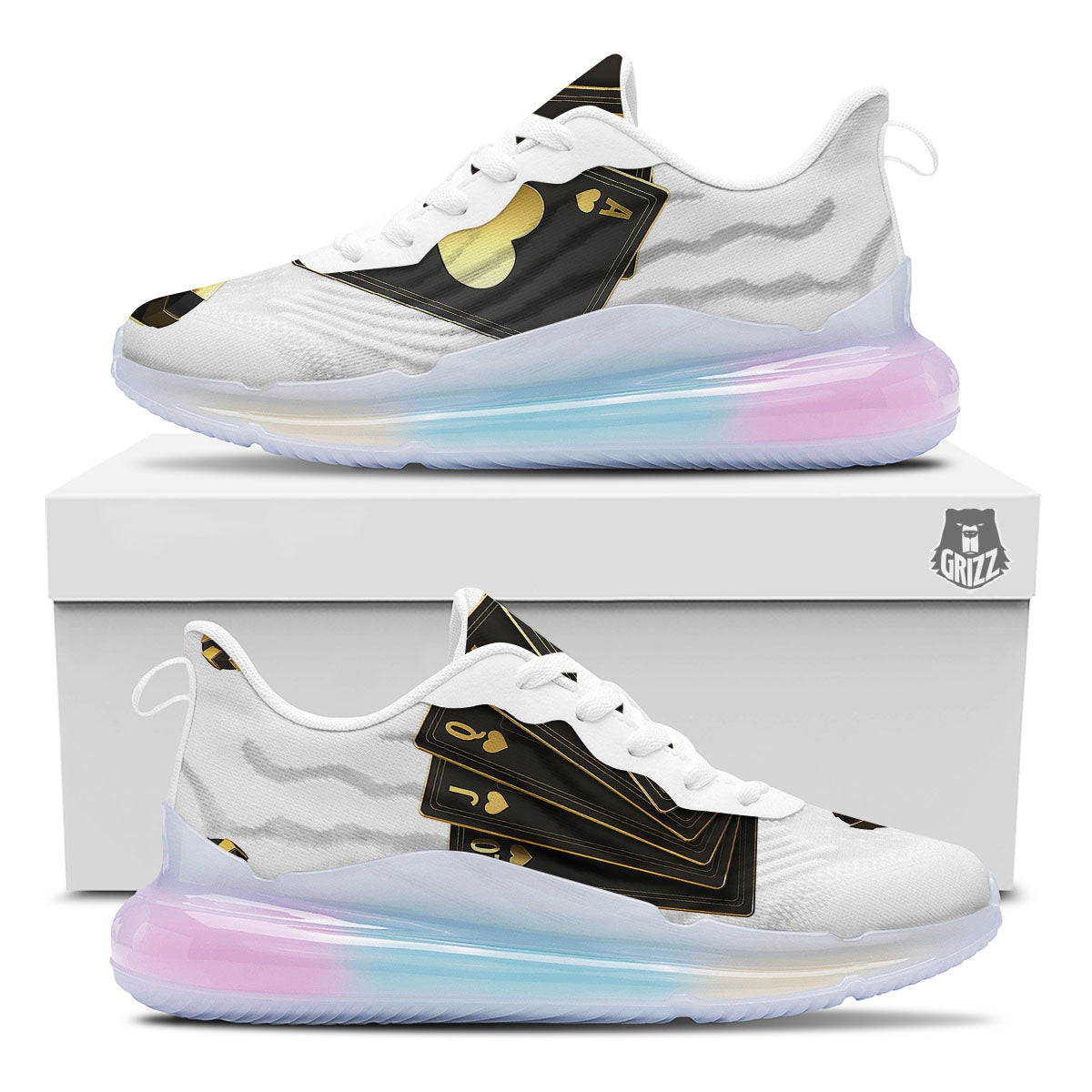 Poker Cards Print Running Sneakers-grizzshop