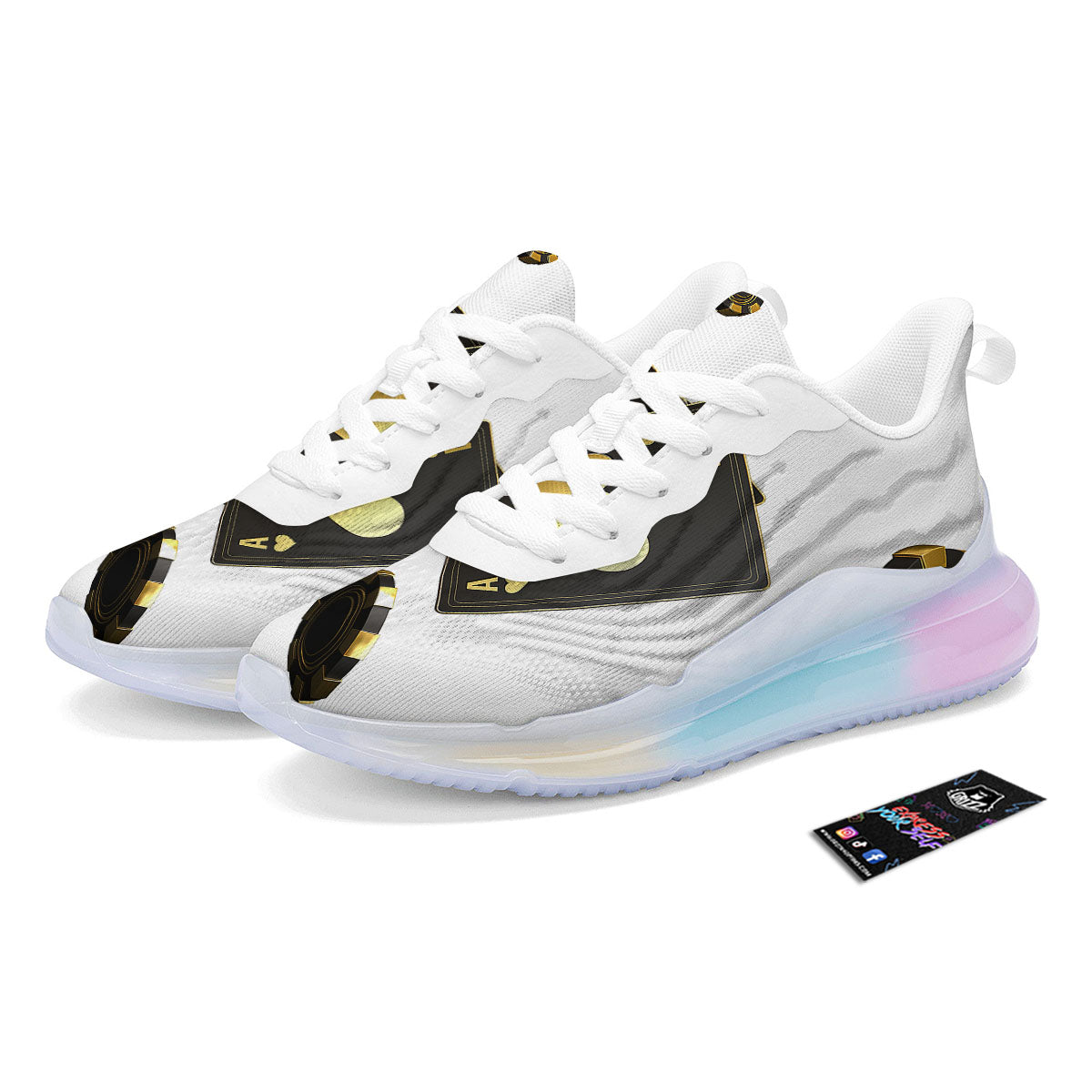 Poker Cards Print Running Sneakers-grizzshop