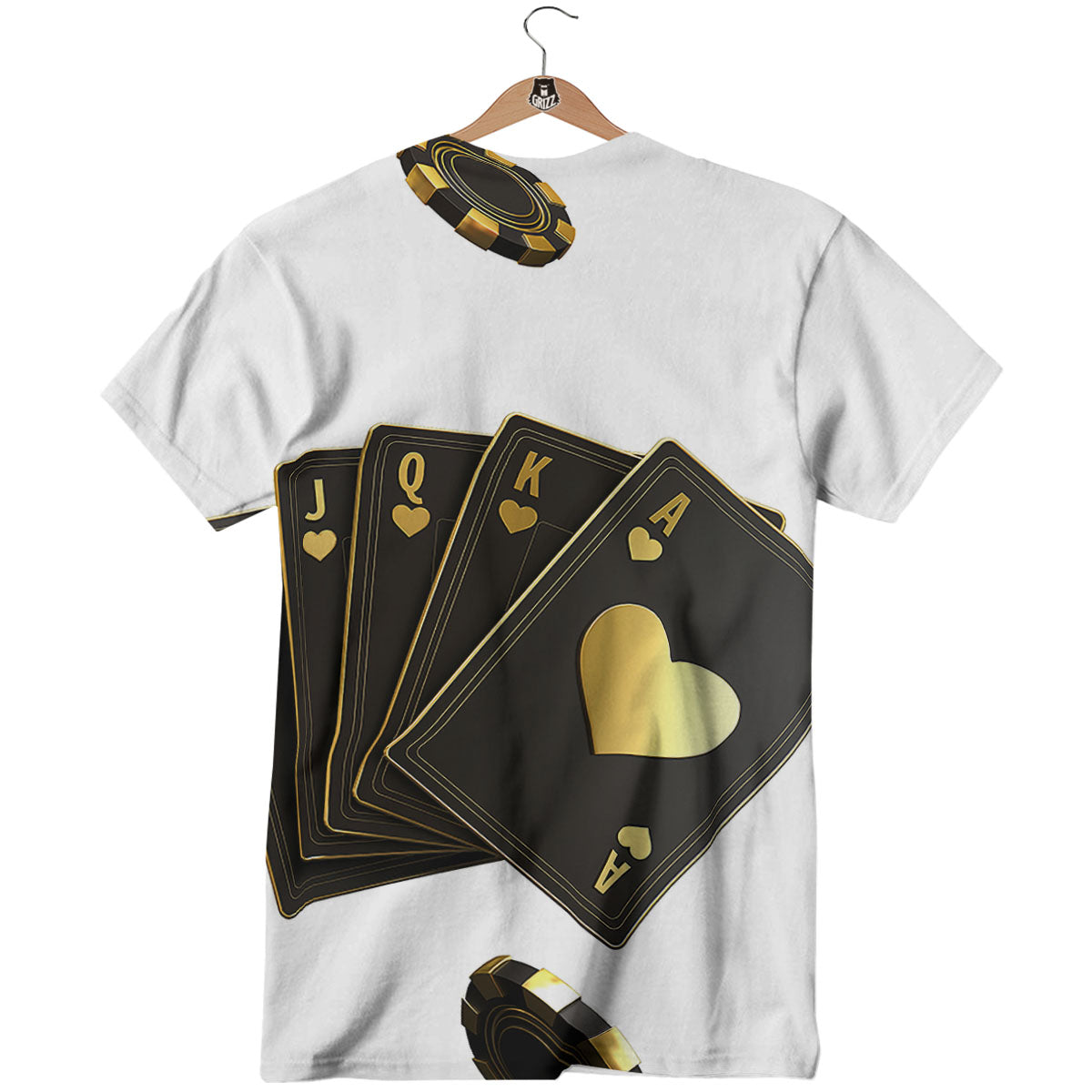 Poker Cards Print T-Shirt-grizzshop