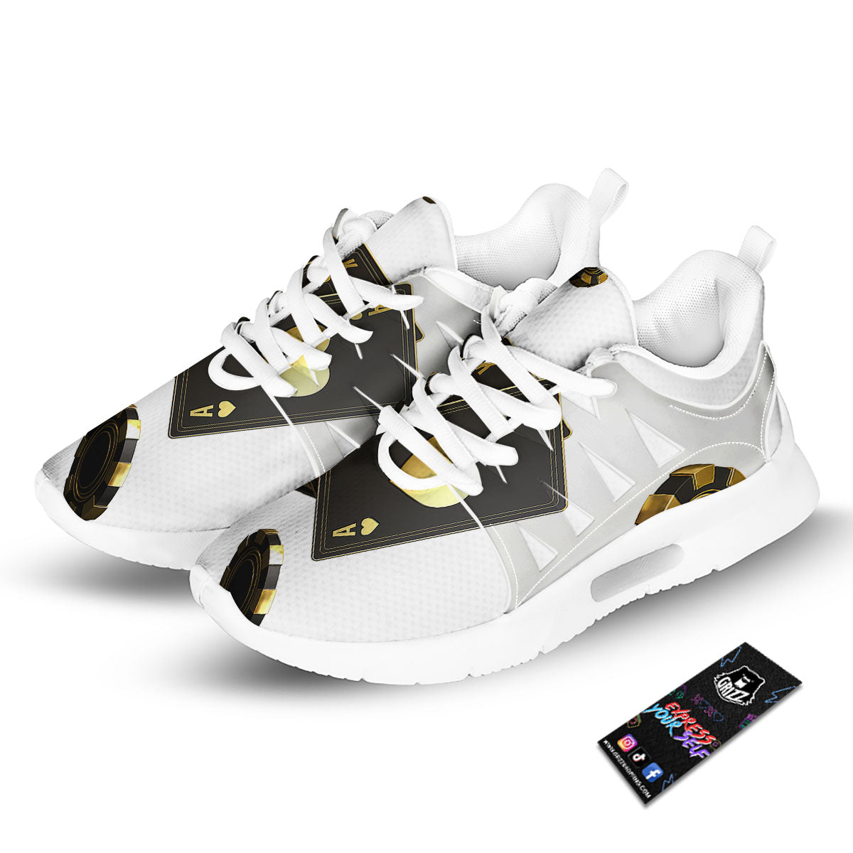Poker Cards Print Tennis Shoes-grizzshop