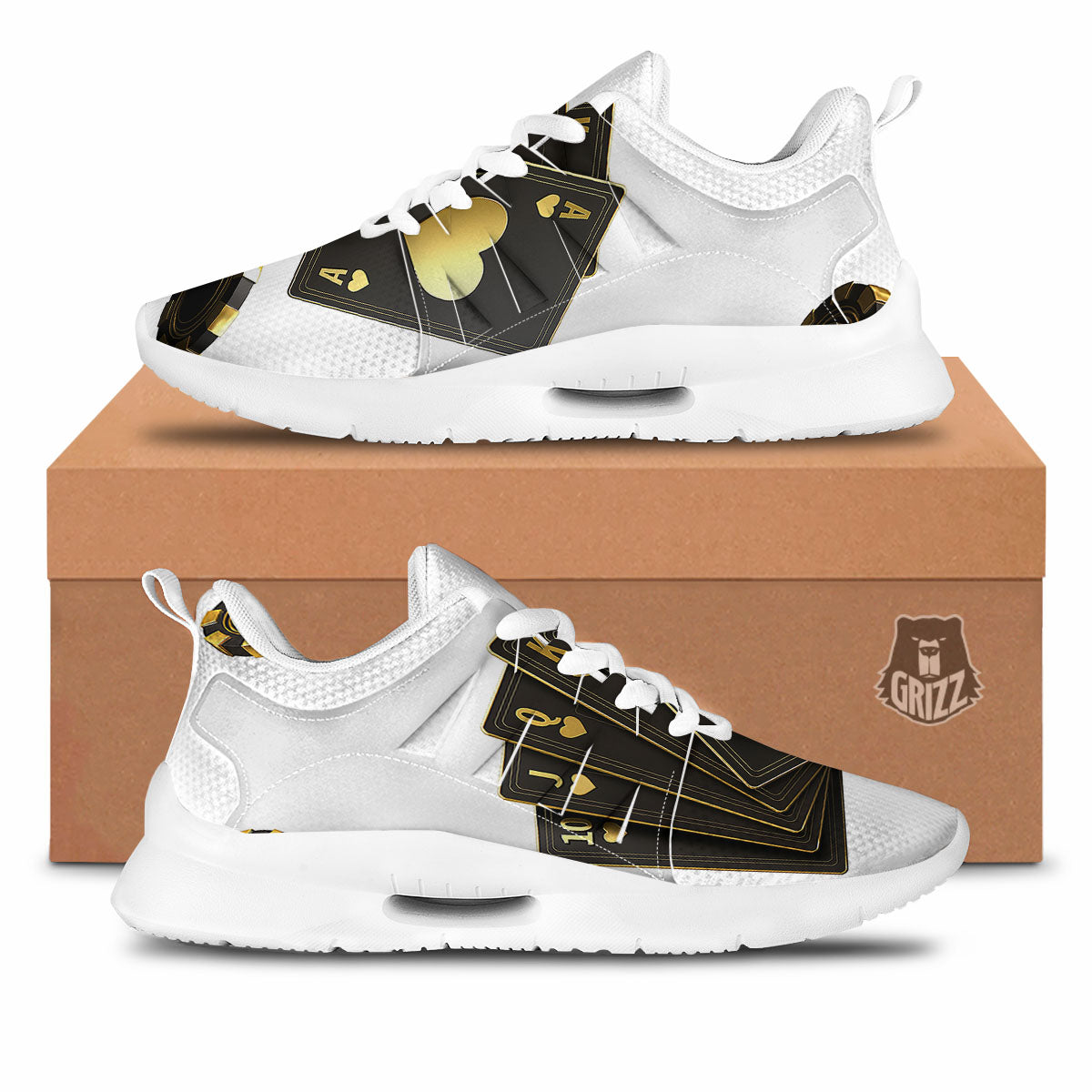 Poker Cards Print Tennis Shoes-grizzshop