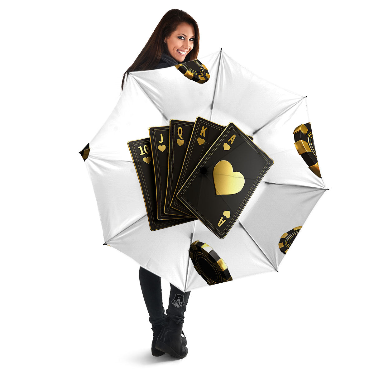Poker Cards Print Umbrella-grizzshop