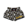 Poker Casino Black Print Pattern Muay Thai Boxing Shorts-grizzshop