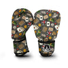 Poker Casino Pattern Print Boxing Gloves-grizzshop