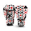 Poker Casino Playing Card Pattern Print Boxing Gloves-grizzshop