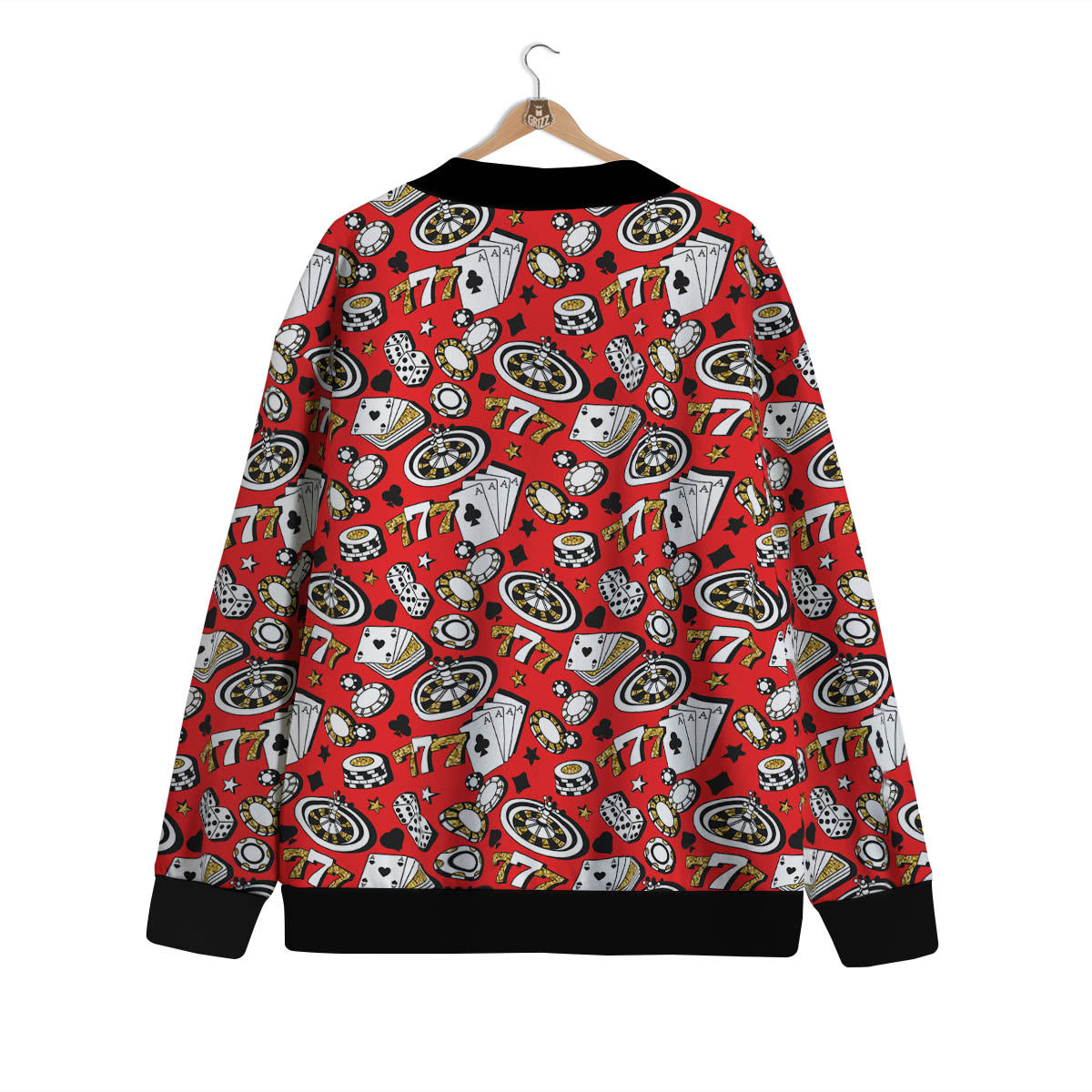Poker Casino Print Pattern Cardigan-grizzshop