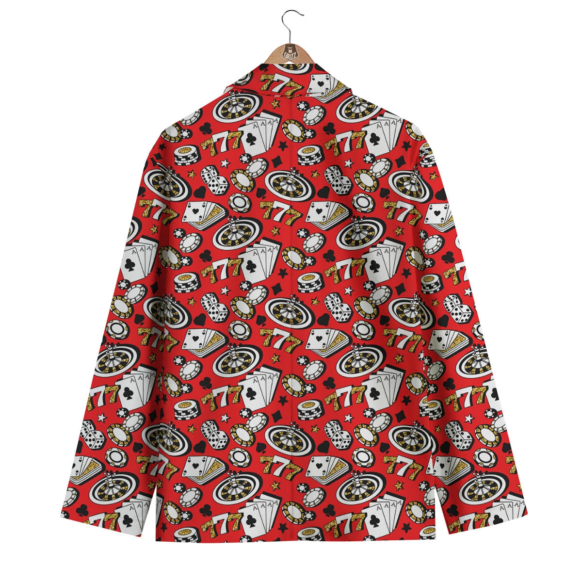 Poker Casino Print Pattern Men's Blazer-grizzshop