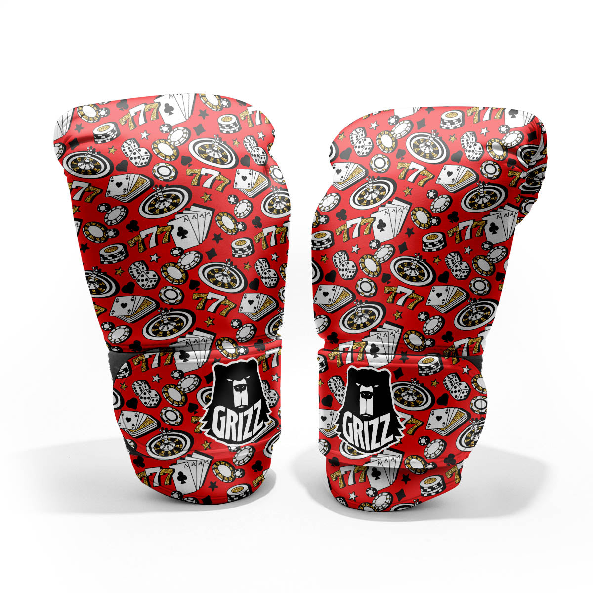 Poker Casino Print Pattern Pro Boxing Glove