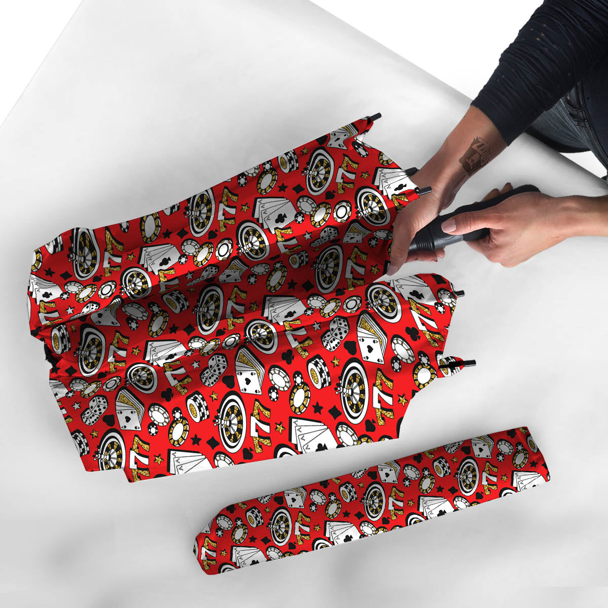 Poker Casino Print Pattern Umbrella-grizzshop
