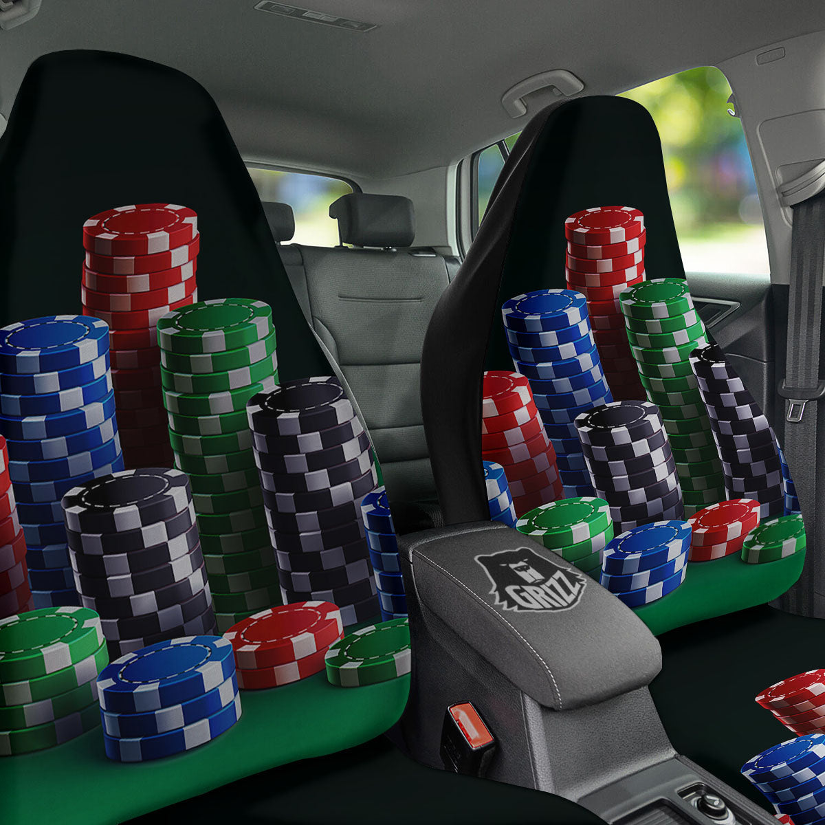 Poker Chips Print Car Seat Covers-grizzshop