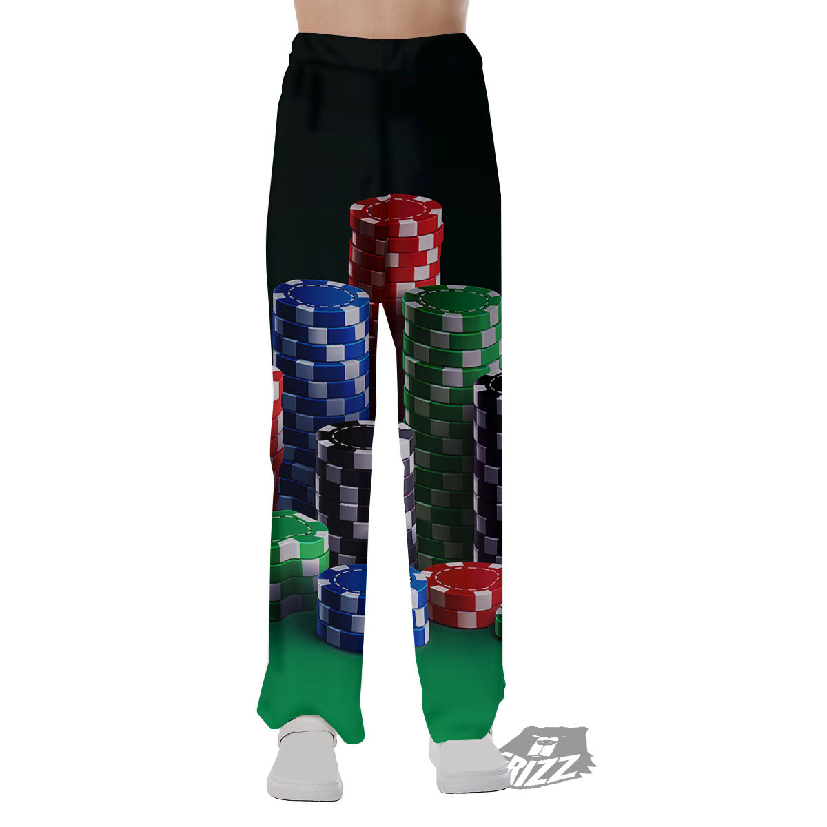 Poker Chips Print Pajama Pants-grizzshop