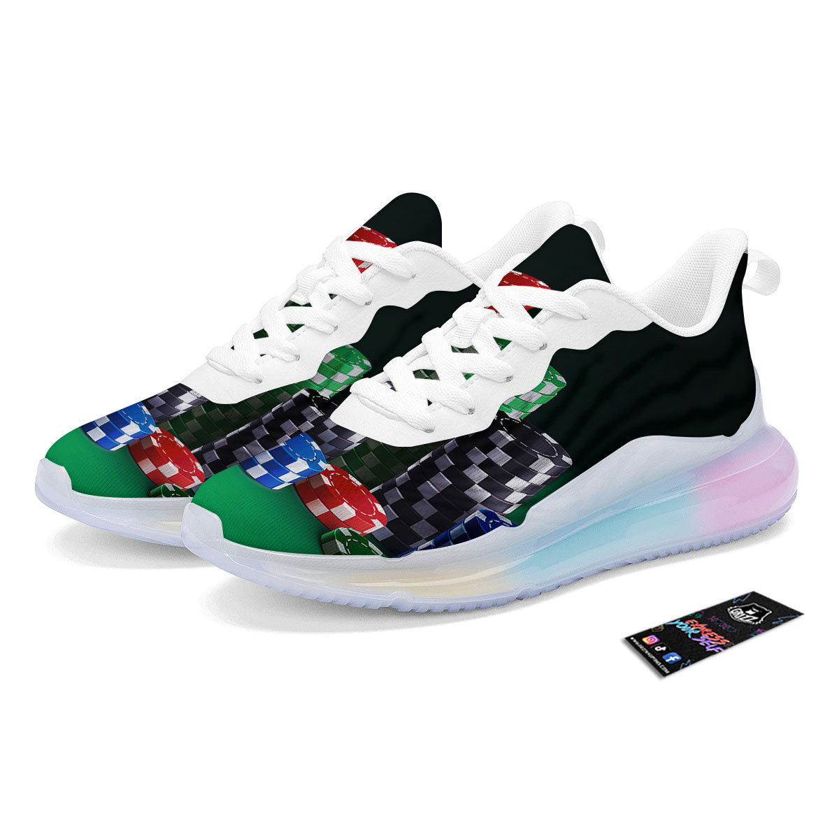 Poker Chips Print Running Sneakers-grizzshop