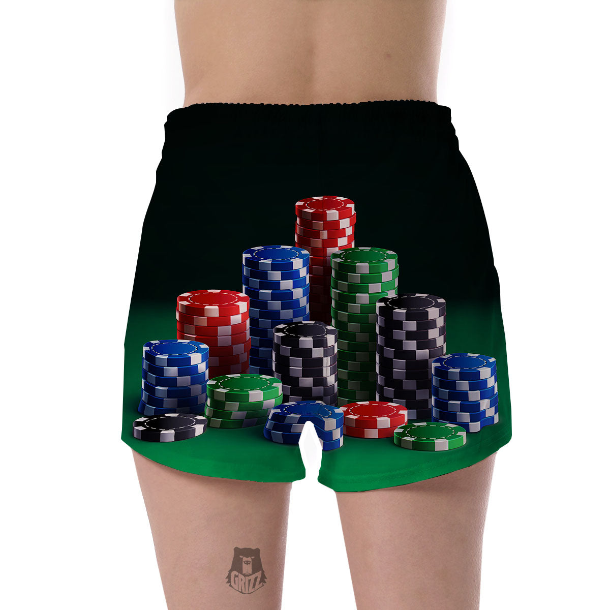 Poker Chips Print Women's Shorts-grizzshop