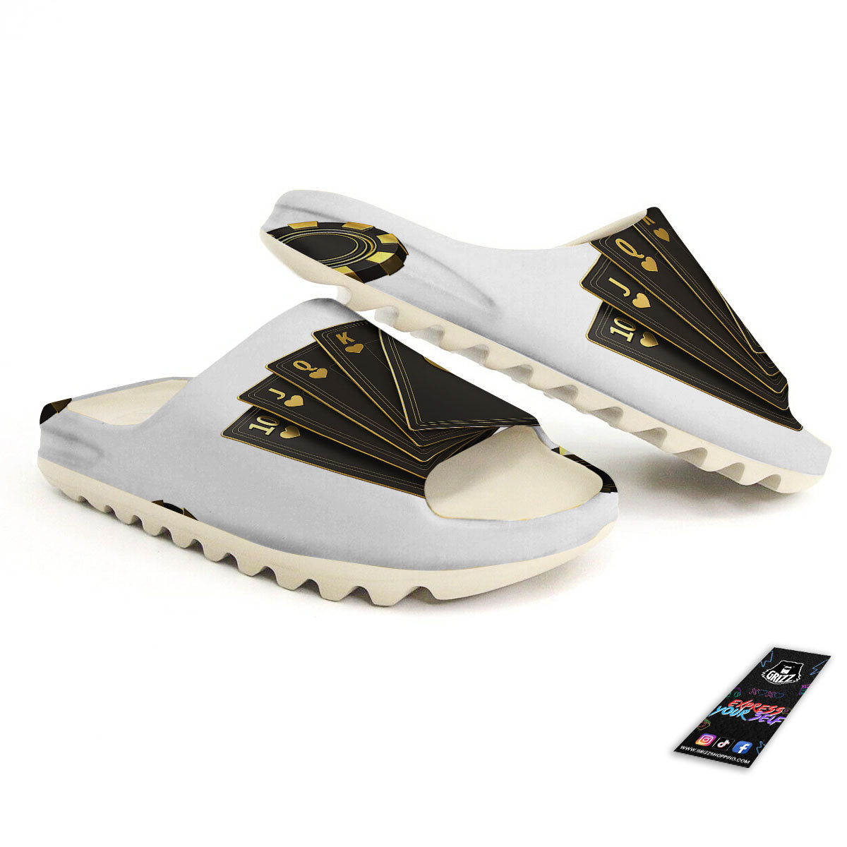 Poker Cards Print Sandals-grizzshop