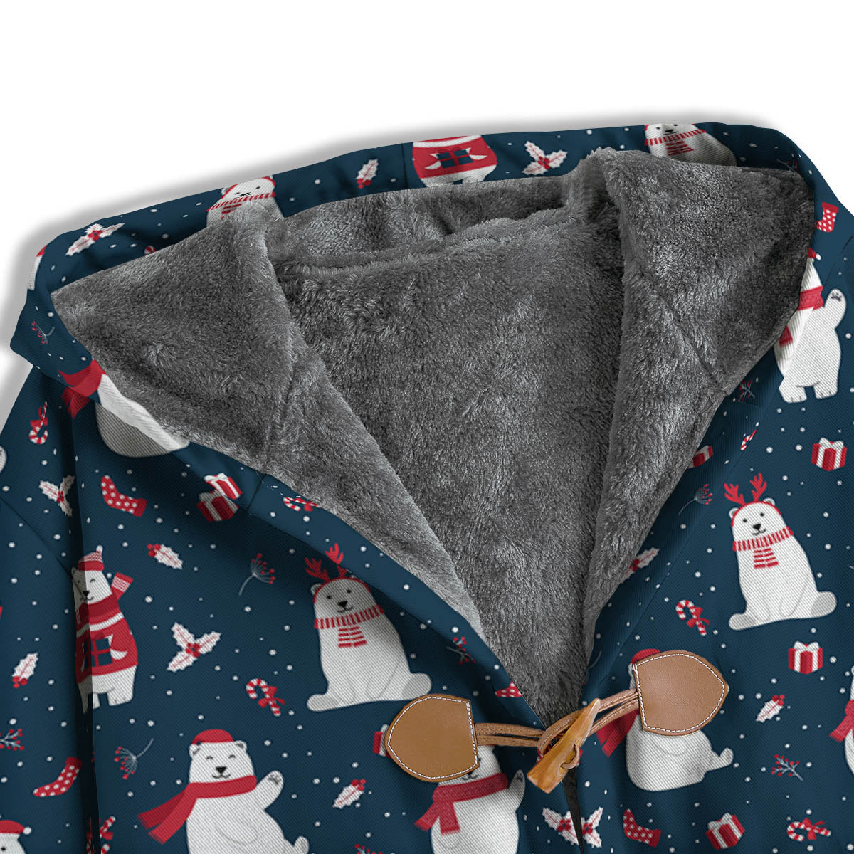 Polar Bear Christmas Print Pattern Men's Windbreaker Jacket-grizzshop