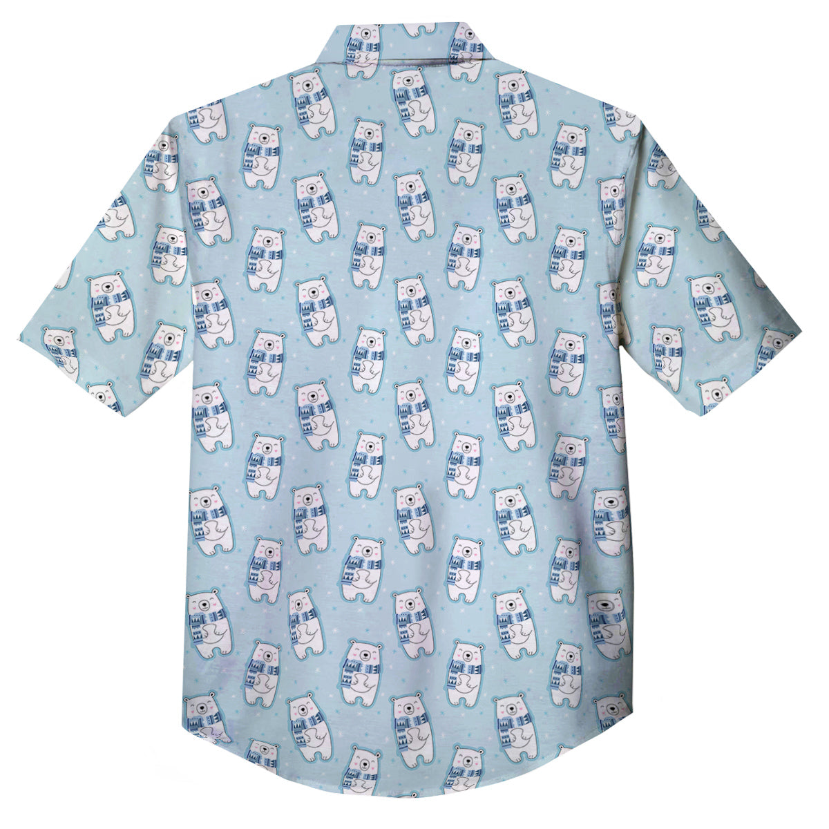 Polar Bear Cute Print Pattern Button Up Shirt-grizzshop