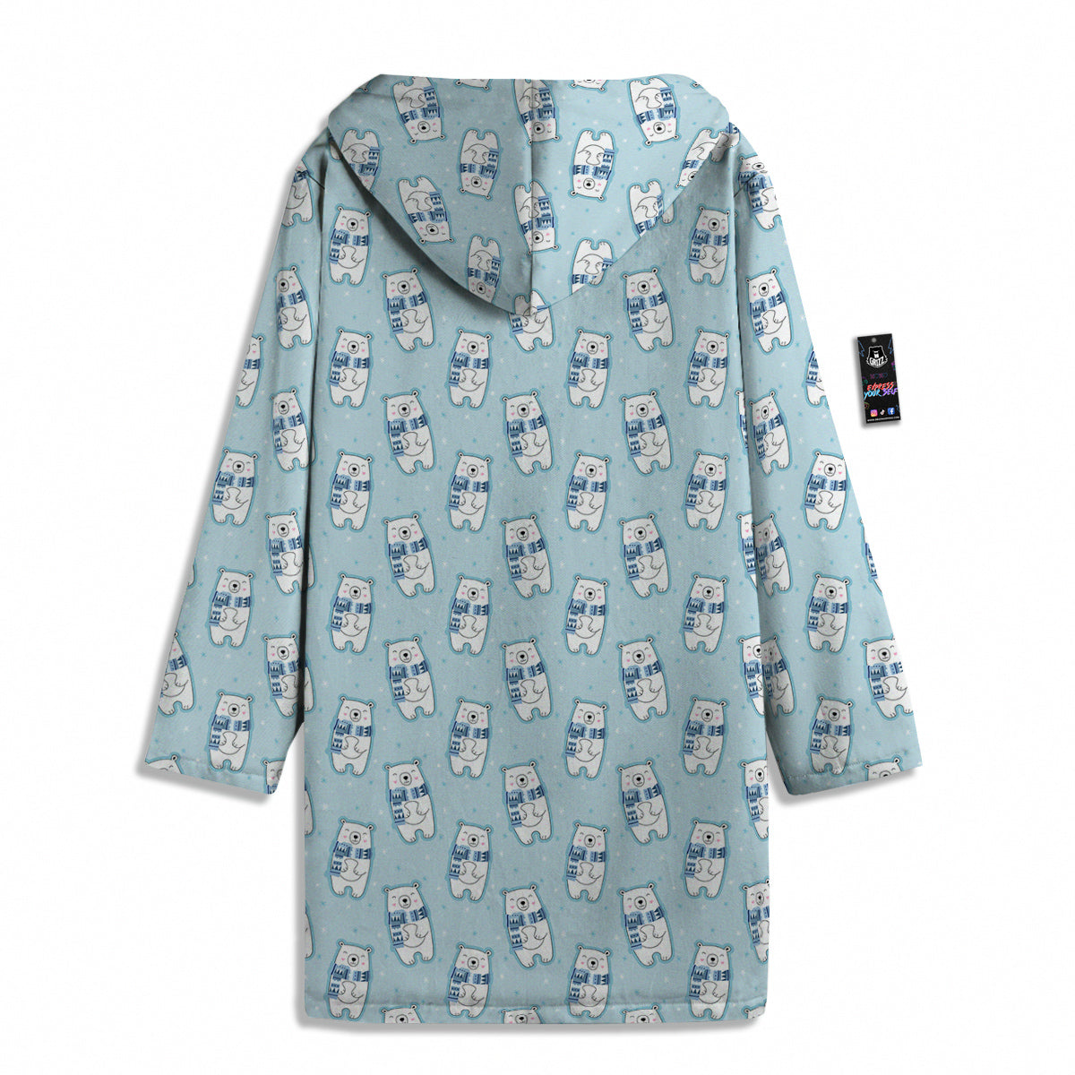 Polar Bear Cute Print Pattern Men's Windbreaker Jacket-grizzshop