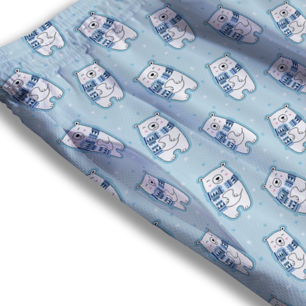 Polar Bear Cute Print Pattern Mesh Shorts
