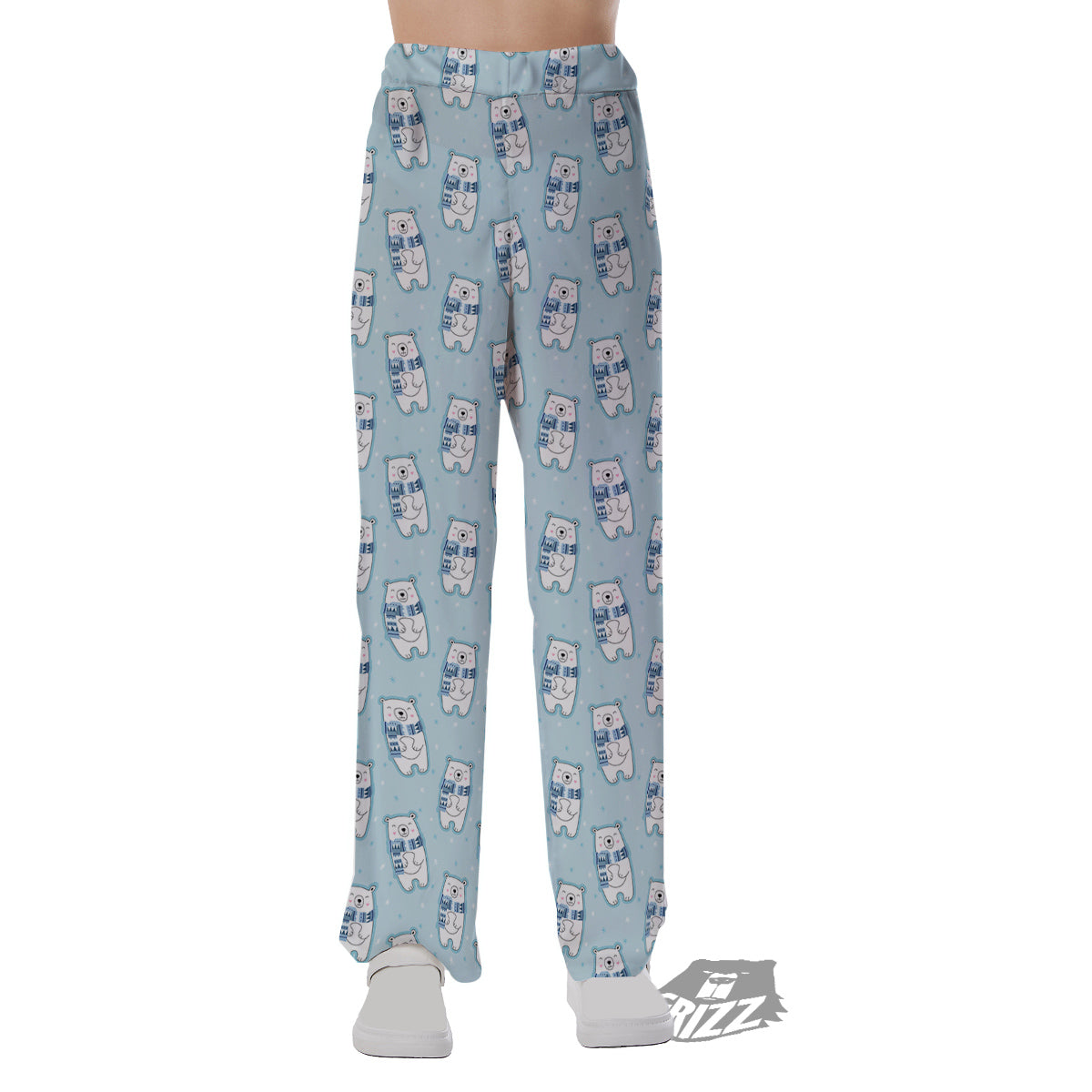 Polar Bear Cute Print Pattern Pajama Pants-grizzshop