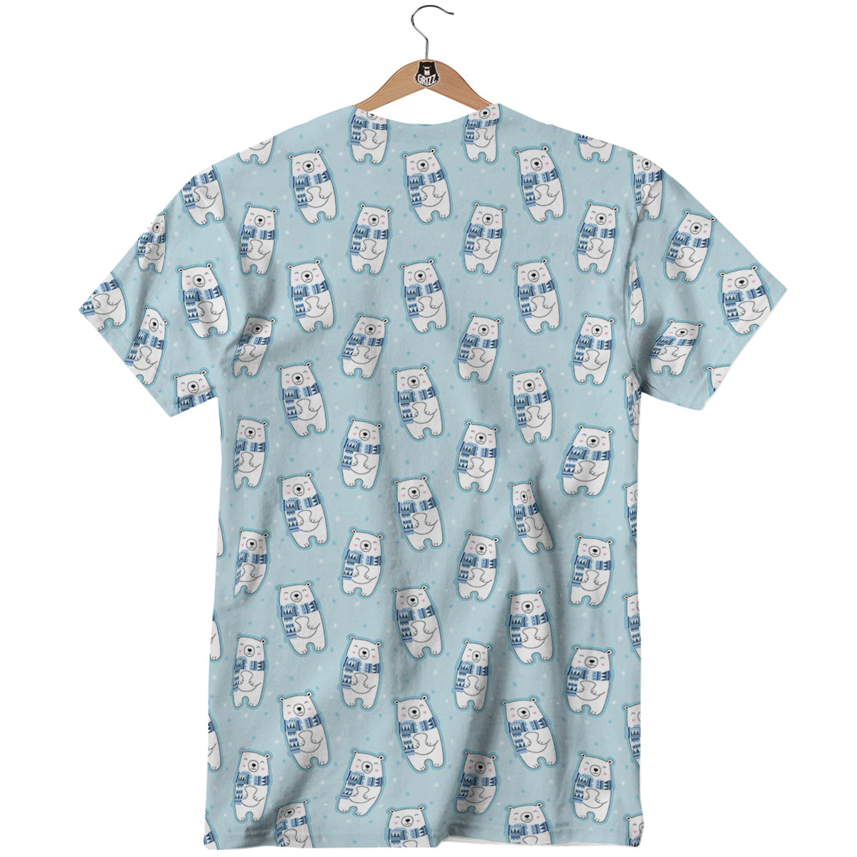 Polar Bear Cute Print Pattern T-Shirt-grizzshop