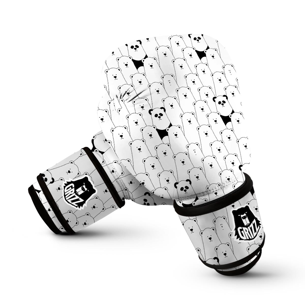 Polar Bear Panda Pattern Print Boxing Gloves-grizzshop