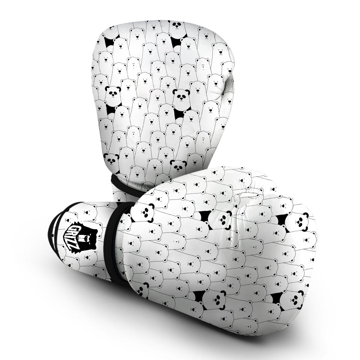 Polar Bear Panda Pattern Print Boxing Gloves-grizzshop