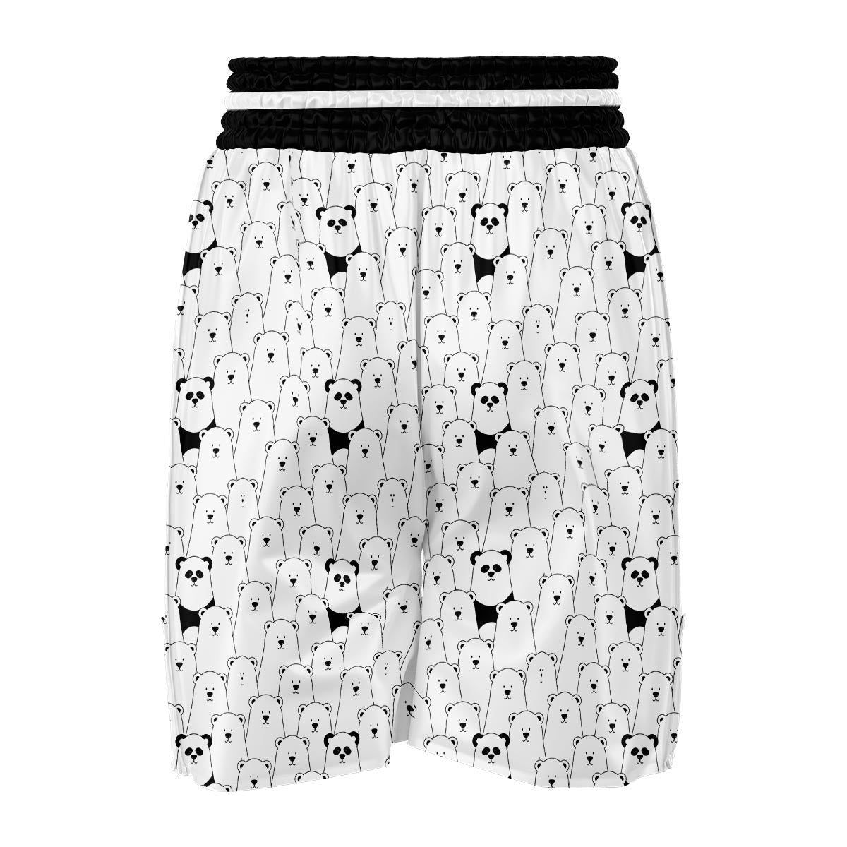 Polar Bear Panda Pattern Print Boxing Shorts-grizzshop