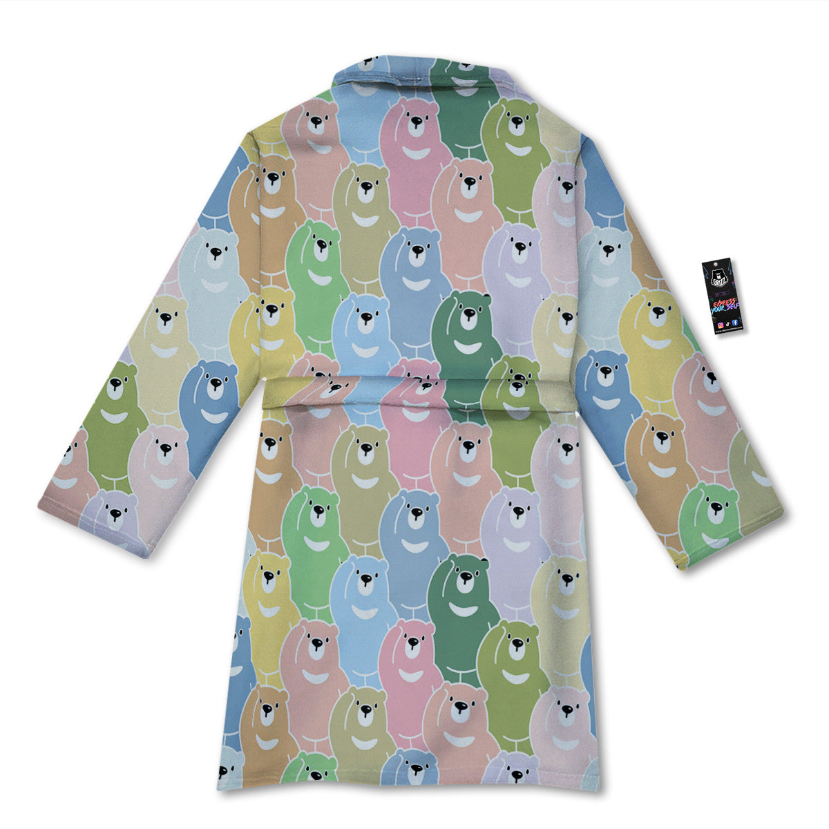 Polar Bear Pastel Print Pattern Bathrobe-grizzshop