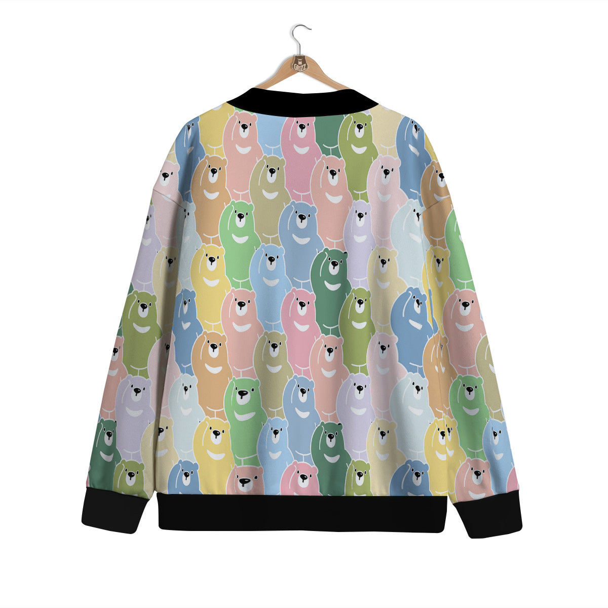 Polar Bear Pastel Print Pattern Cardigan-grizzshop