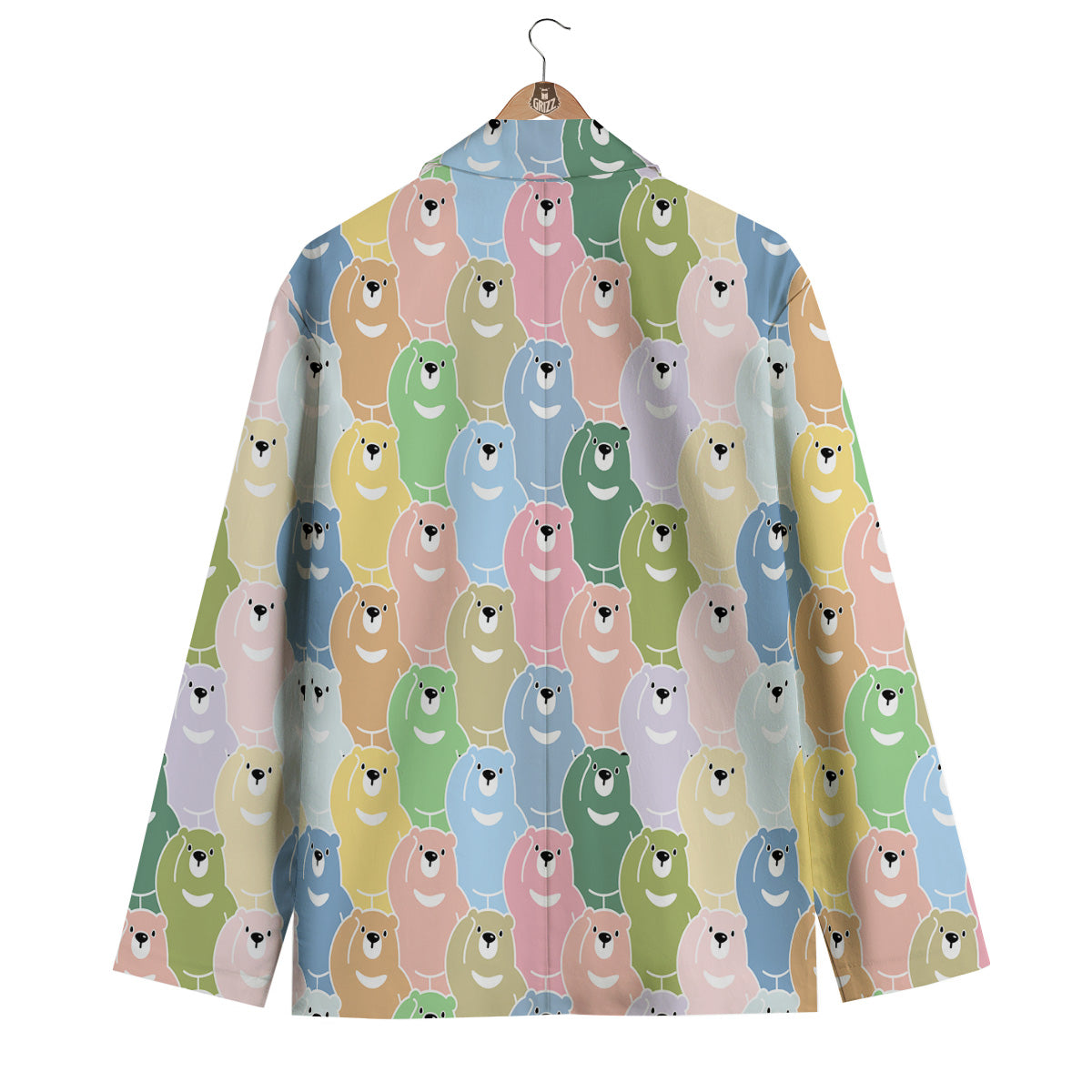 Polar Bear Pastel Print Pattern Men's Blazer-grizzshop