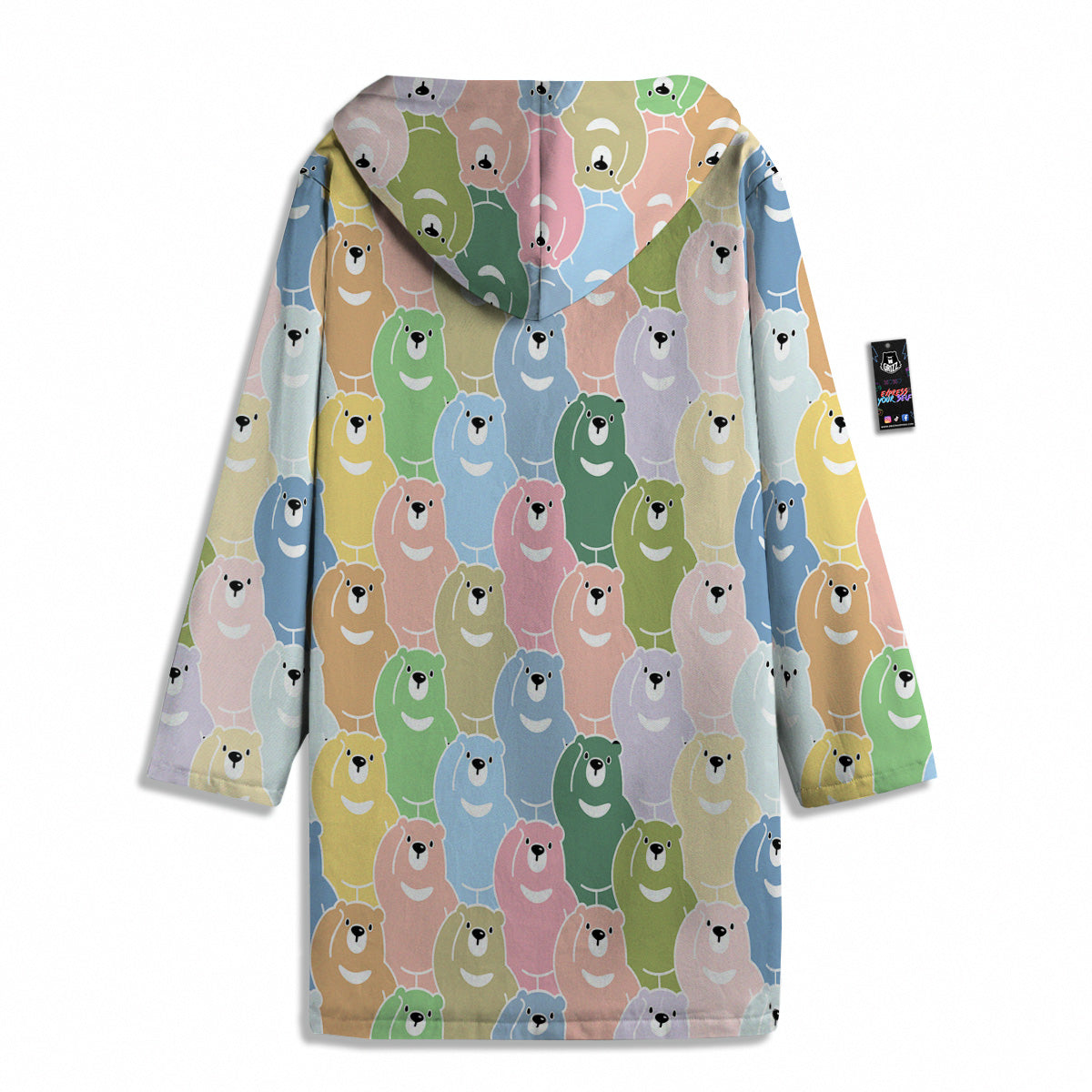 Polar Bear Pastel Print Pattern Men's Windbreaker Jacket-grizzshop