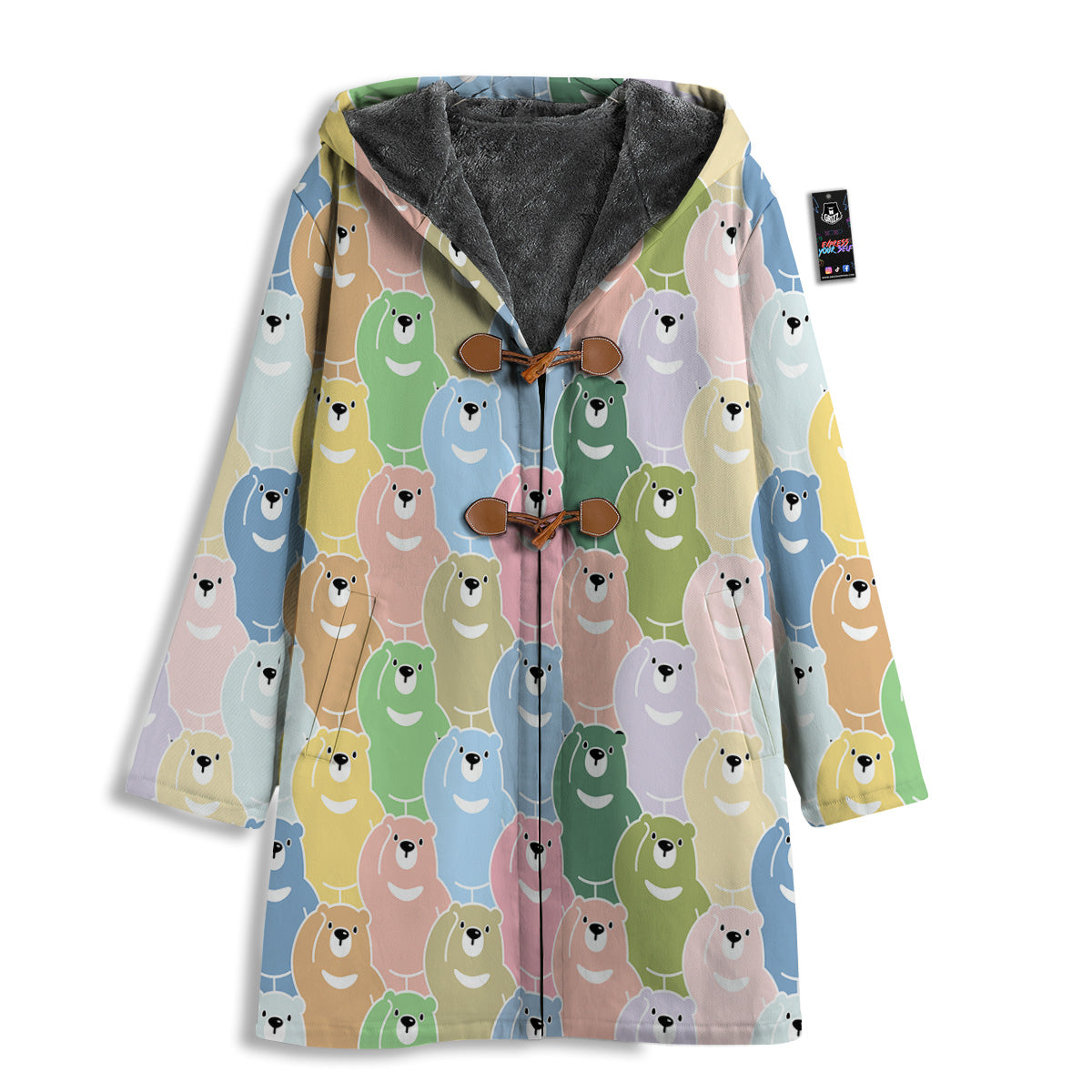 Polar Bear Pastel Print Pattern Men's Windbreaker Jacket-grizzshop