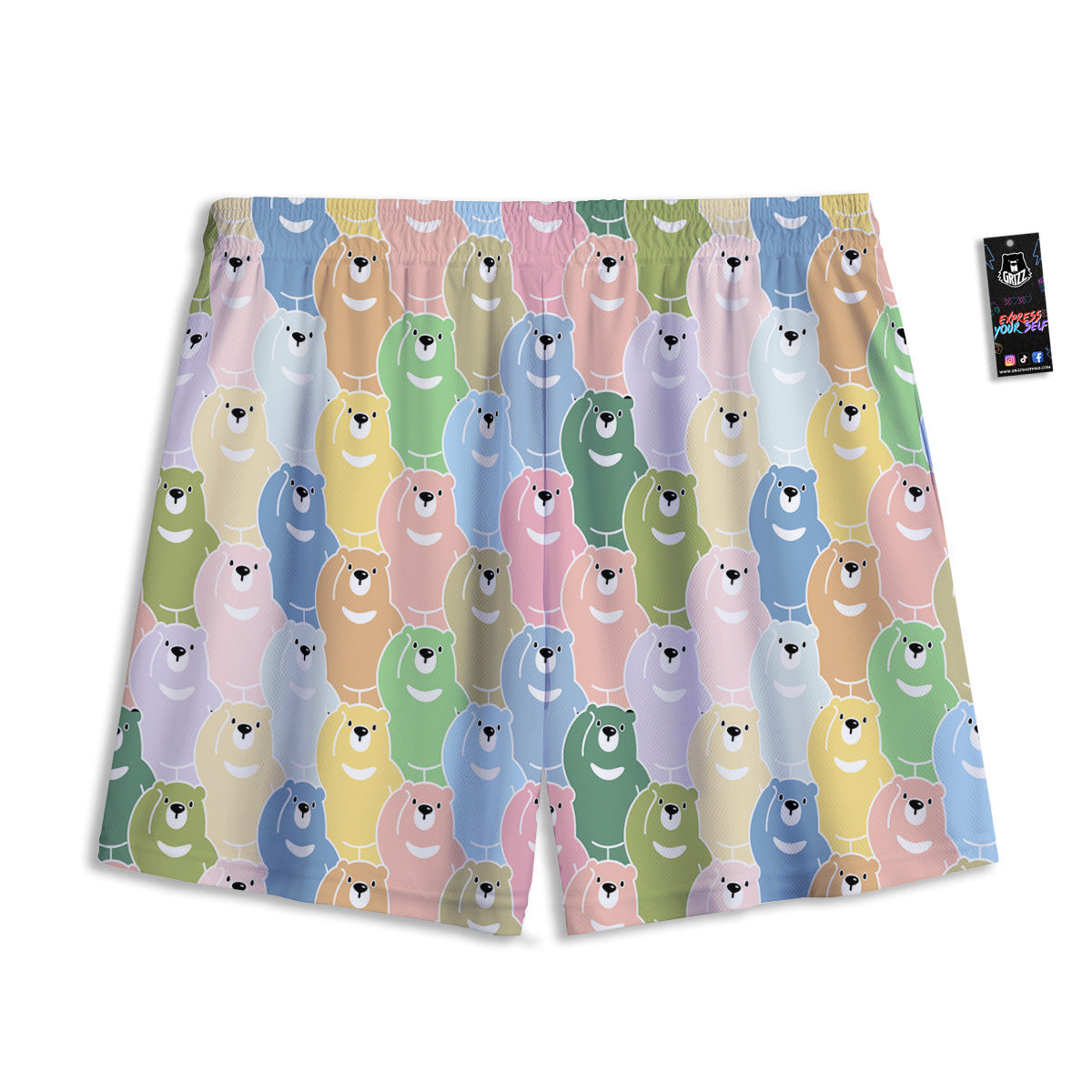 Pug Cute Print Pattern Mesh Shorts