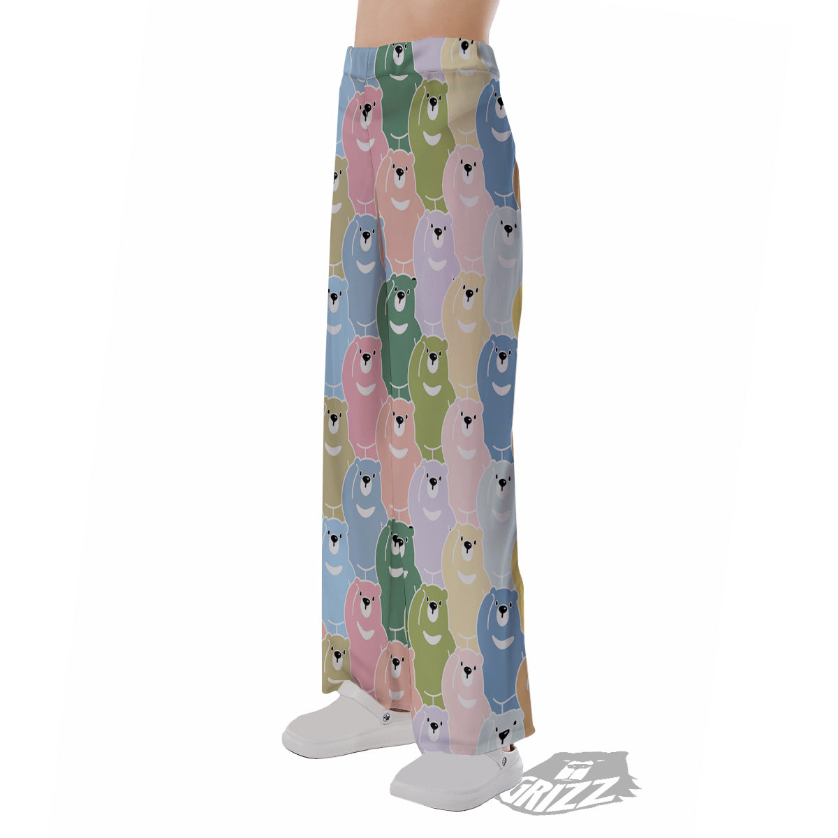 Polar Bear Pastel Print Pattern Pajama Pants-grizzshop