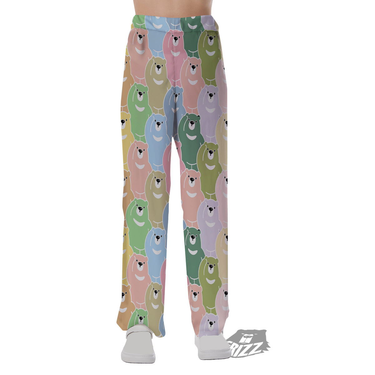 Polar Bear Pastel Print Pattern Pajama Pants-grizzshop