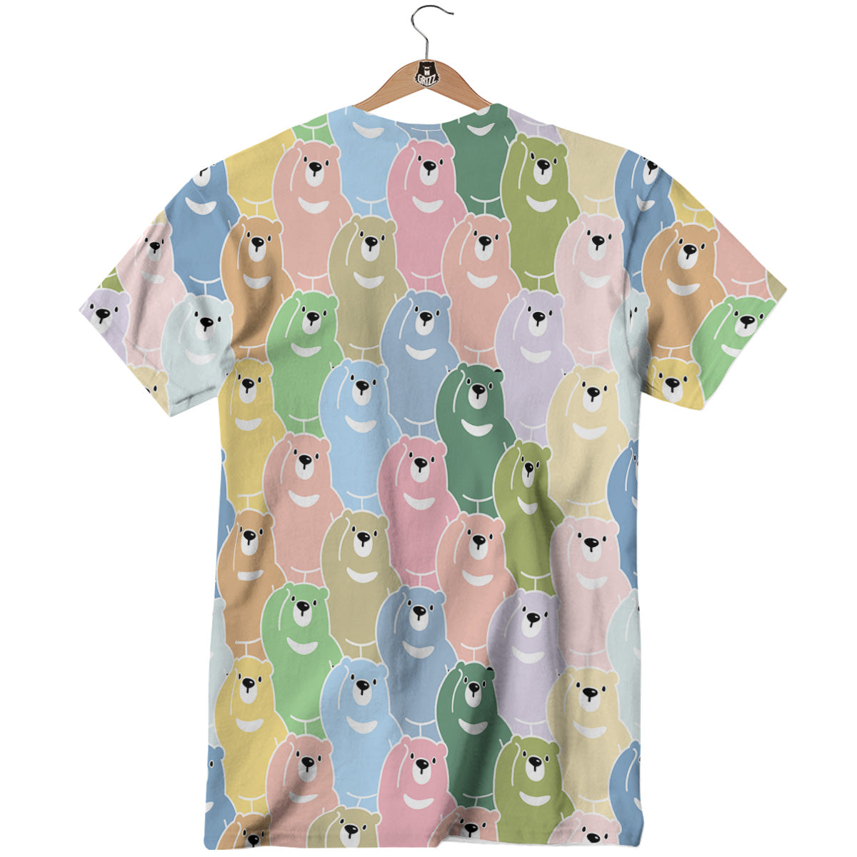 Polar Bear Pastel Print Pattern T-Shirt-grizzshop
