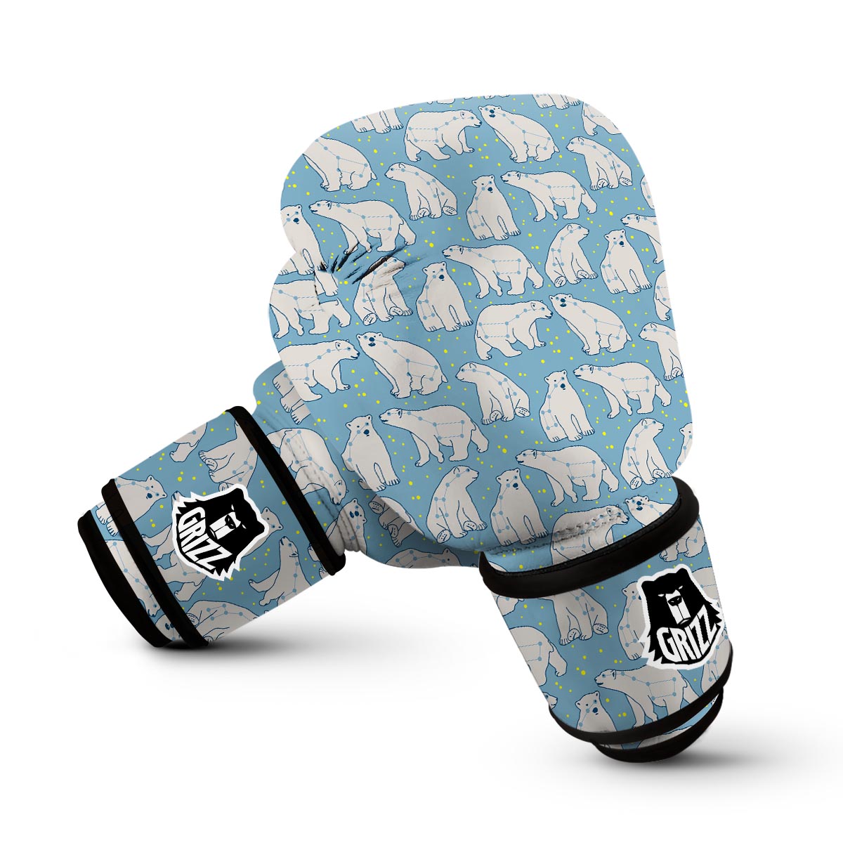 Polar Bear Pattern Print Boxing Gloves-grizzshop