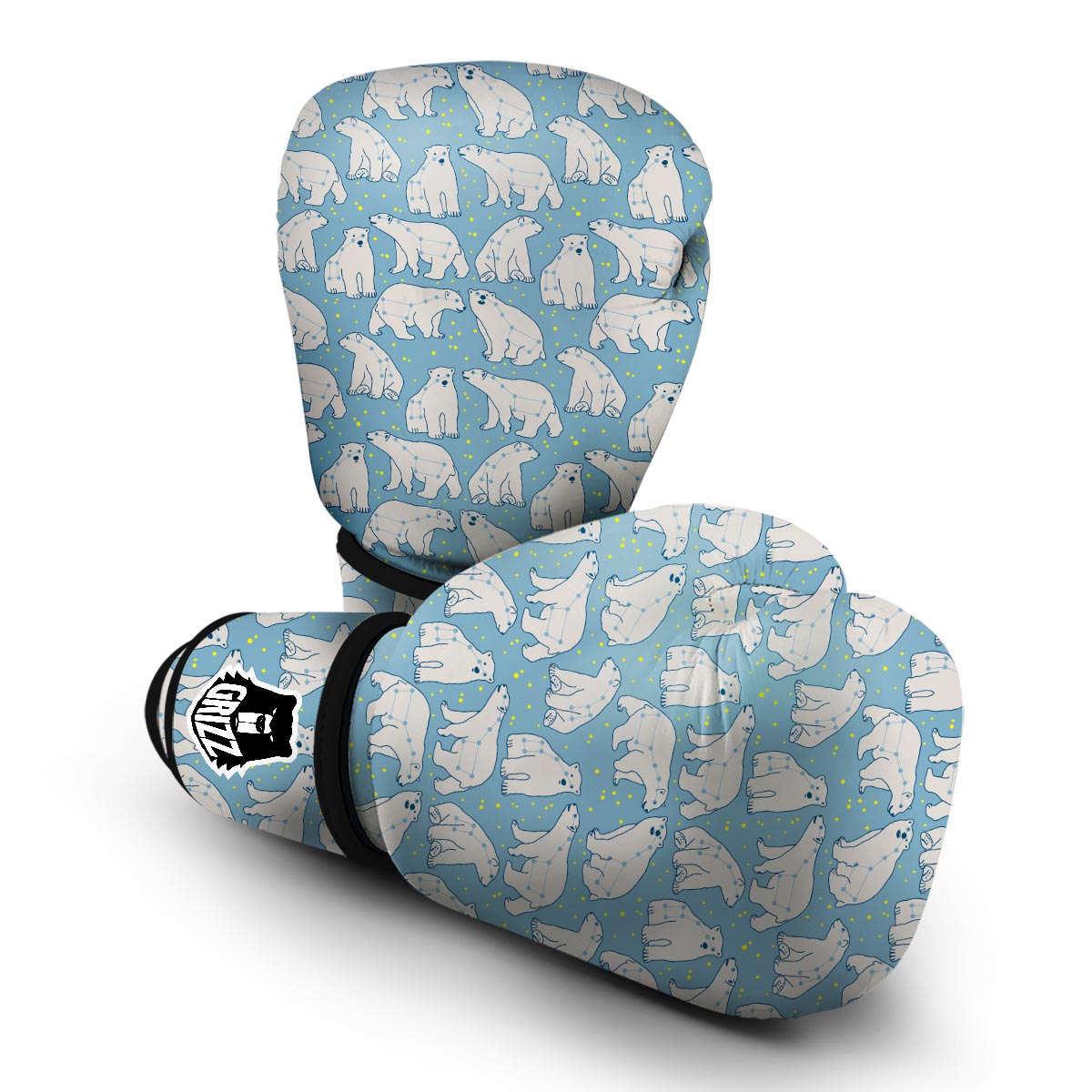 Polar Bear Pattern Print Boxing Gloves-grizzshop