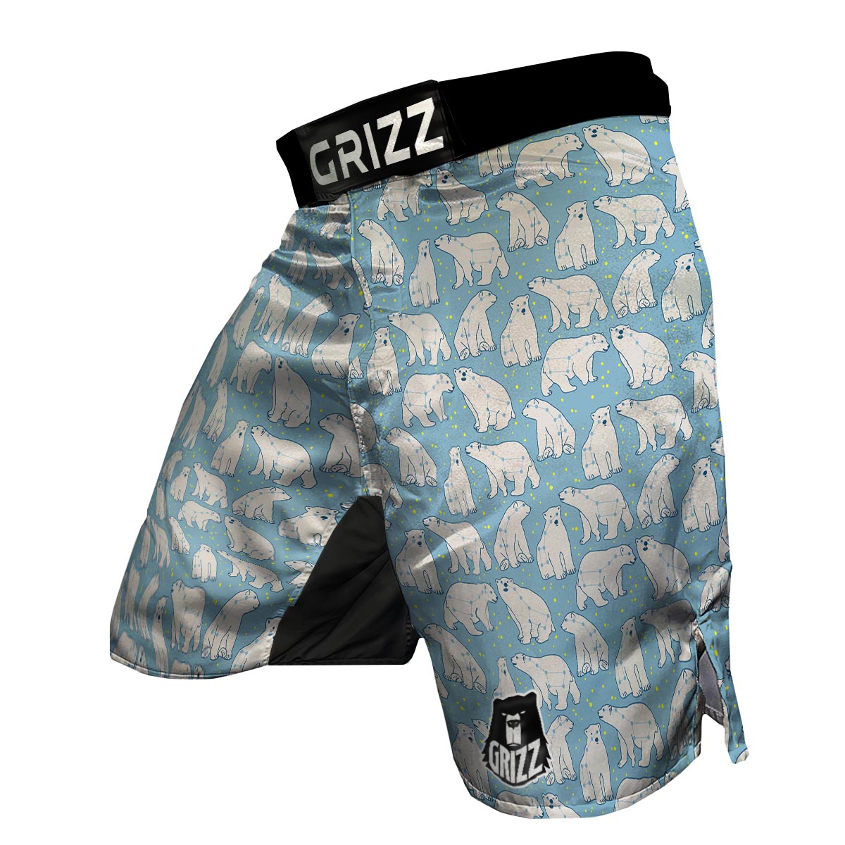 Polar Bear Pattern Print MMA Shorts-grizzshop