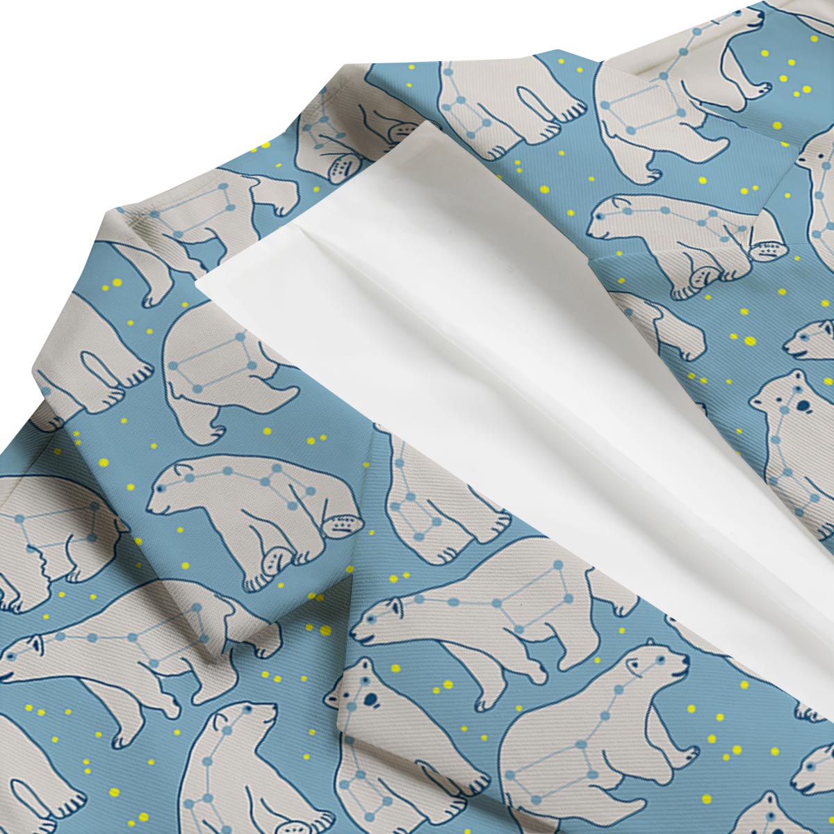 Polar Bear Pattern Print Men's Blazer-grizzshop