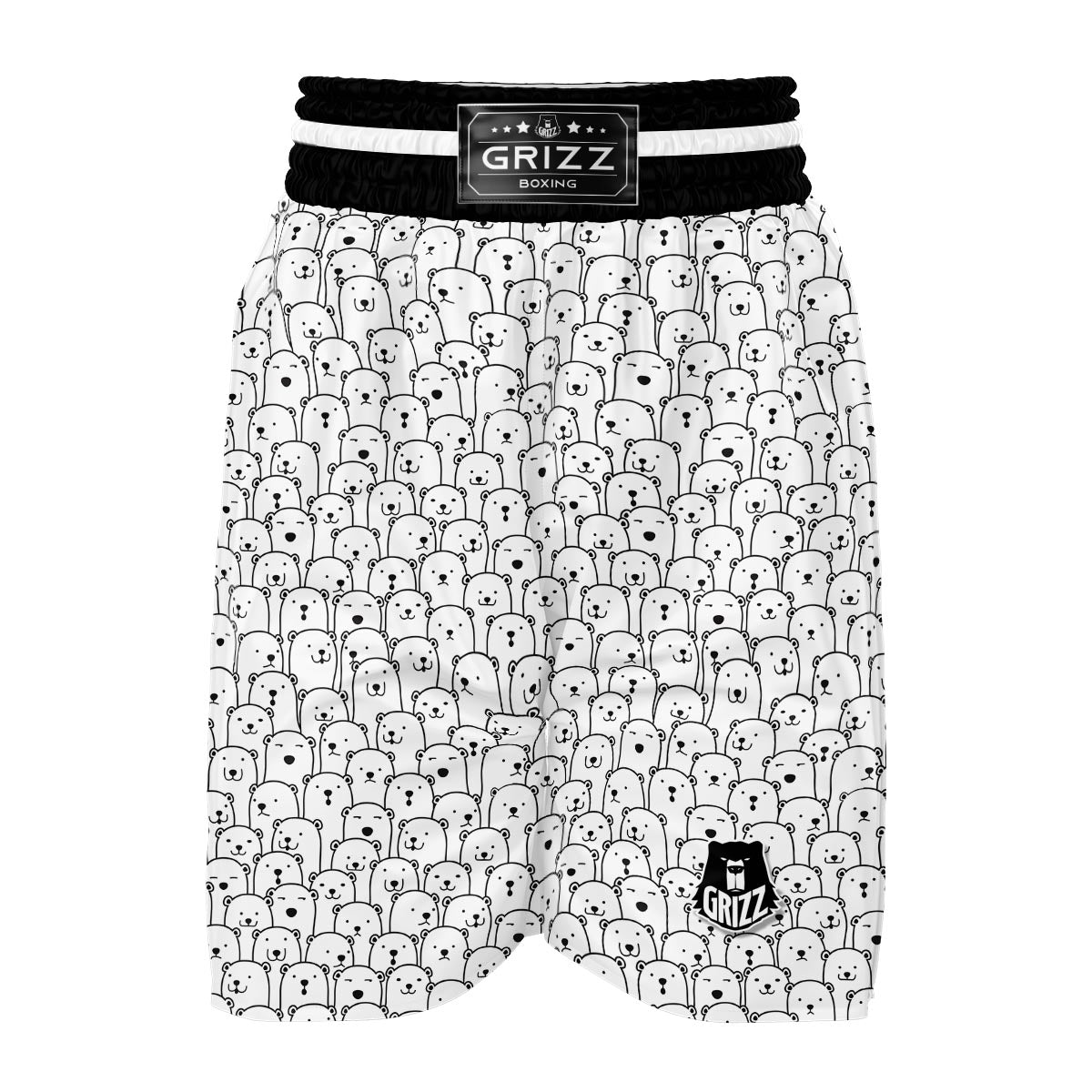 Polar Bear Print Pattern Boxing Shorts-grizzshop